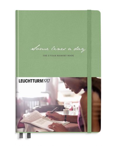 Тефтер Leuchtturm1917 -  5 Year Memory Book, светлозелен - 1